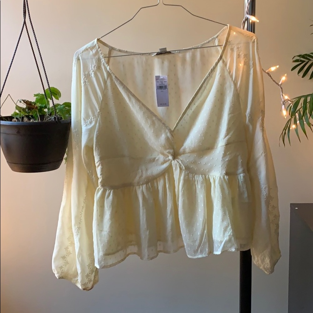 Cream American Eagle blouse